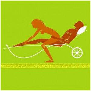 tư thế yêu người kéo xe